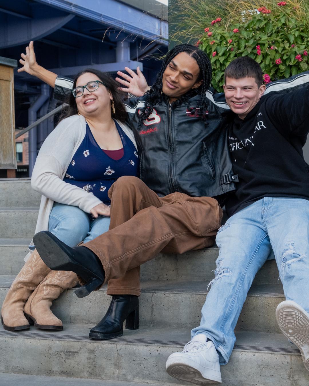 Evalyn-Rose, Evan, and Joseph — Campus Fall 2025 Grads
