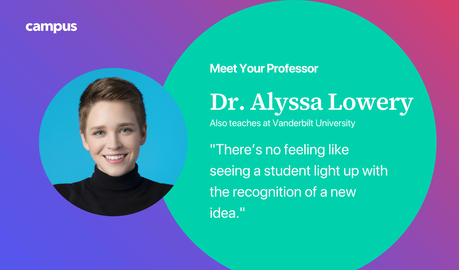 Meet Your Professor: Dr. Alyssa Lowery