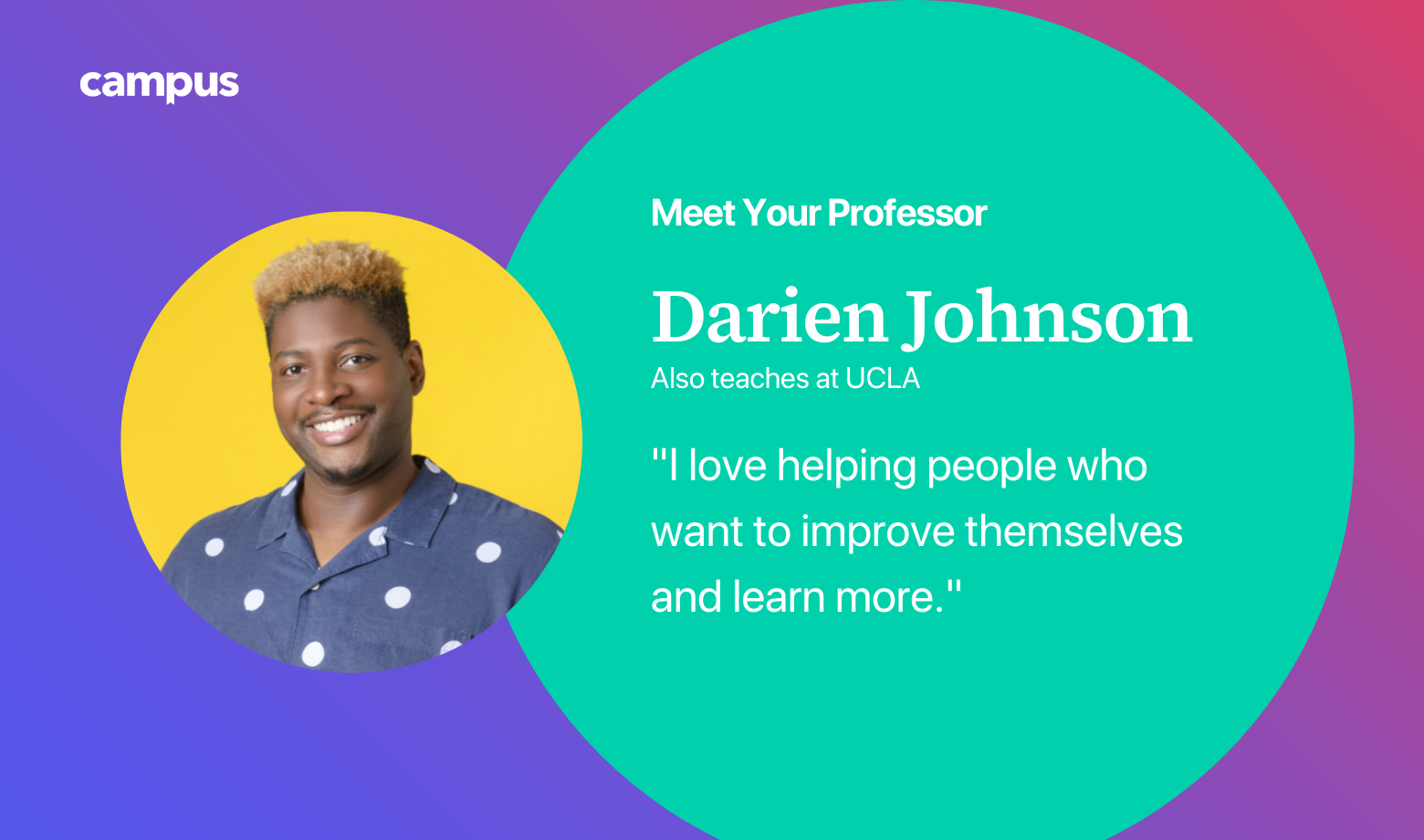 Meet Your Professor: Darien Johnson